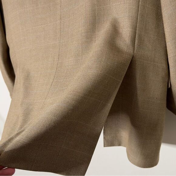 GiaFranco Ruffini Duomo Men’s  Wool Tan Sports Blazer Jacket Size 44L - Picture 8 of 10